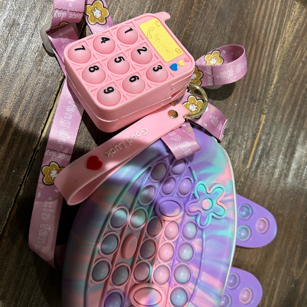 Pink and Purple Bags Accessories Set - Picture 5 of 7